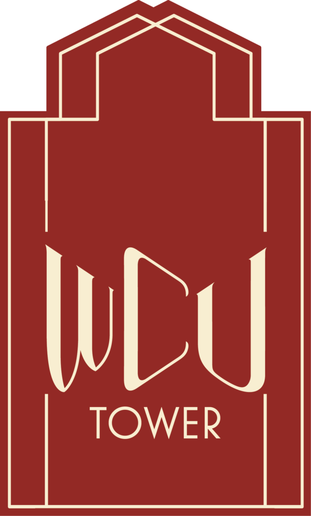 WCU Tower Logo Red Background